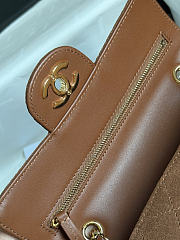 Colestore Chanel FALL WINTER 2026 PRE-COLLECTION MINI FLAP BAG Suede Calfskin & Gold-Tone Metal Caramel 13x20x6cm - 2
