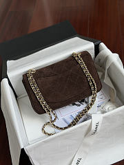 Colestore Chanel FALL WINTER 2026 PRE-COLLECTION MINI FLAP BAG Suede Calfskin & Gold-Tone Metal Dark brown 13x20x6cm - 5