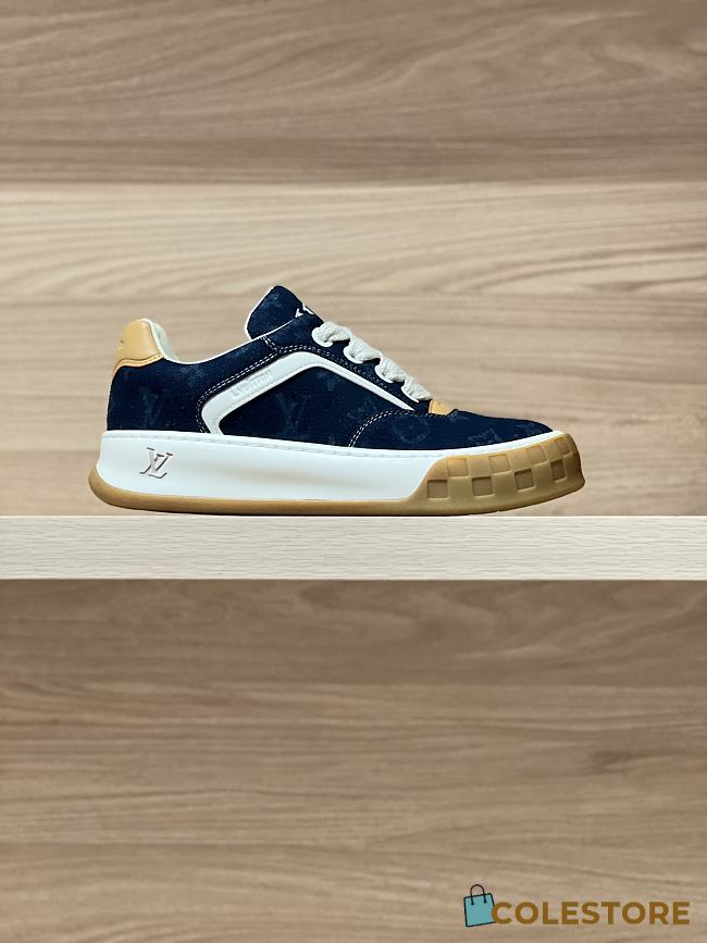 Colestore Louis Vuitton LV Tilted Sneaker Blue Monogram denim - 1