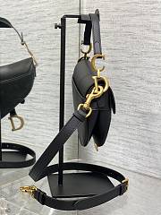 Colestore Dior Small Saddle Bag with Strap Black Smooth Calfskin 17×5×15cm - 4
