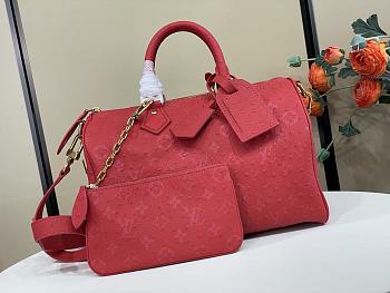 Colestore Louis Vuitton Speedy P9 Bandouliere 30 in Ostrich Red 30x21x17cm