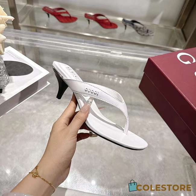 Colestore Gucci Women's Vittoria thong White nappa leather - 1