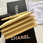 Colestore Chanel Mini Classic Flap Bag in Yellow Caviar Leather with Gold-Tone Hardware 10x8x3.5cm - 6
