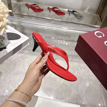 Colestore Gucci Women's Vittoria thong red nappa leather