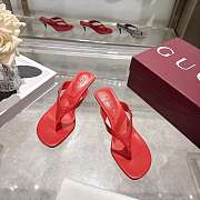 Colestore Gucci Women's Vittoria thong red nappa leather - 6