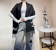 Colestore Chanel Stole   Cashmere  Black & White  - 1