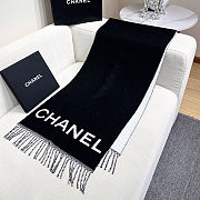Colestore Chanel Stole   Cashmere  Black & White  - 3