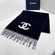Colestore Chanel Stole   Cashmere  Black & White  - 4