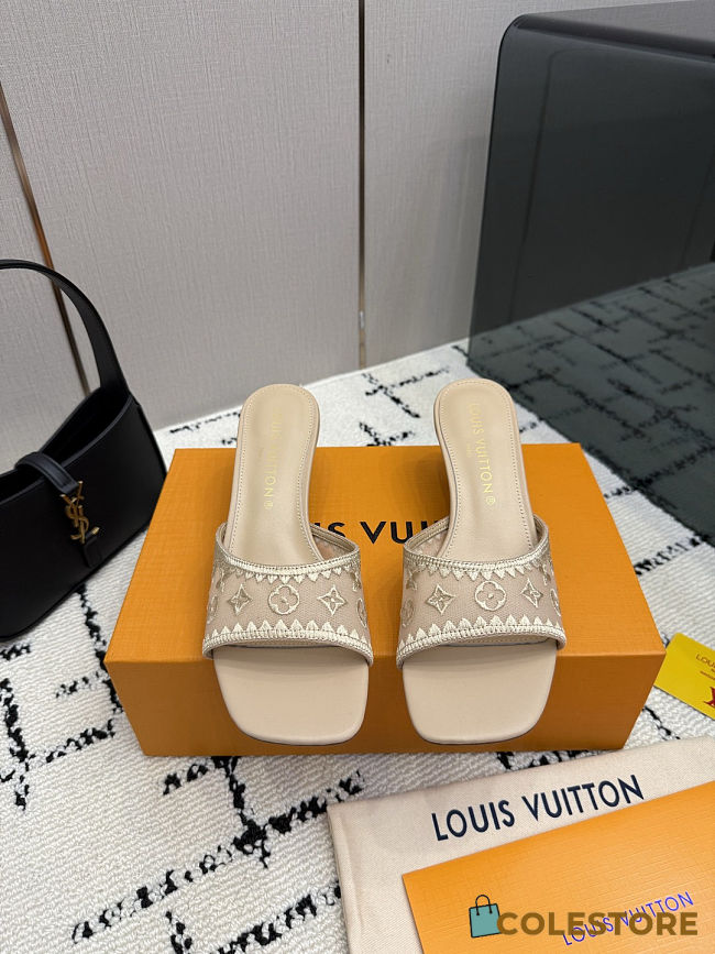 Colestore  Louis Vuitton 6AM Mule Beige Monogram mesh - 1