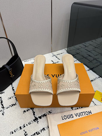 Colestore  Louis Vuitton 6AM Mule Beige Monogram mesh