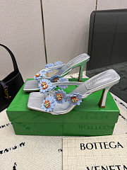 Colestore Bottega Veneta Riva Thong Sandal - Silver & Ice - 6