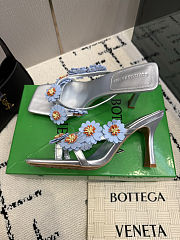 Colestore Bottega Veneta Riva Thong Sandal - Silver & Ice - 5