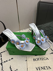 Colestore Bottega Veneta Riva Thong Sandal - Silver & Ice - 3
