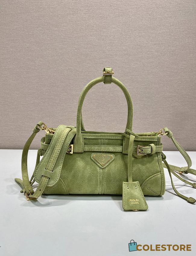 Colestore Prada Bonnie suede mini handbag Agave  23.5 x 12 x 9 cm - 1