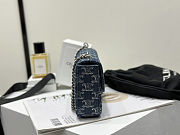 Colestore Celine Denim Triomphe Claude Chain Shoulder Bag Blue Silver 20.5 x 11.5 x 4cm - 6