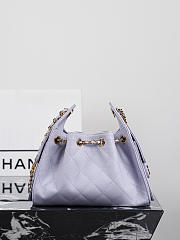 Colestore Chanel 25 Mini Handbag   Grained Calfskin & Gold-Tone Metal  Lilac  20 x 22 x 12.5cm - 5