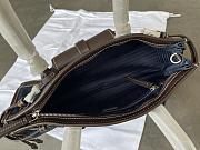 Colestore Prada Bonnie medium denim and leather handbag Blue/Coffee 32 x 15.5 x 12 cm - 3