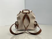 Colestore Miu Miu Canapa Soft Canvas And Leather Backpack 25 x 29.5 x 12.5cm - 3