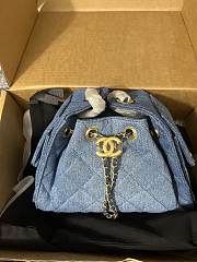 Colestore Chanel Métiers d’art 2026  Chanel 25 Mini Handbag   Washed Denim & Gold-Tone Metal  Blue 20 x 22 x 12.5cm - 1
