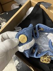 Colestore Chanel Métiers d’art 2026  Chanel 25 Mini Handbag   Washed Denim & Gold-Tone Metal  Blue 20 x 22 x 12.5cm - 6