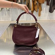 Colestore   Miu Miu Amaranth Red Rendez-vous Nappa Leather Bag 26 x 19 x 8 cm - 5
