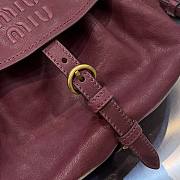 Colestore   Miu Miu Amaranth Red Rendez-vous Nappa Leather Bag 26 x 19 x 8 cm - 2