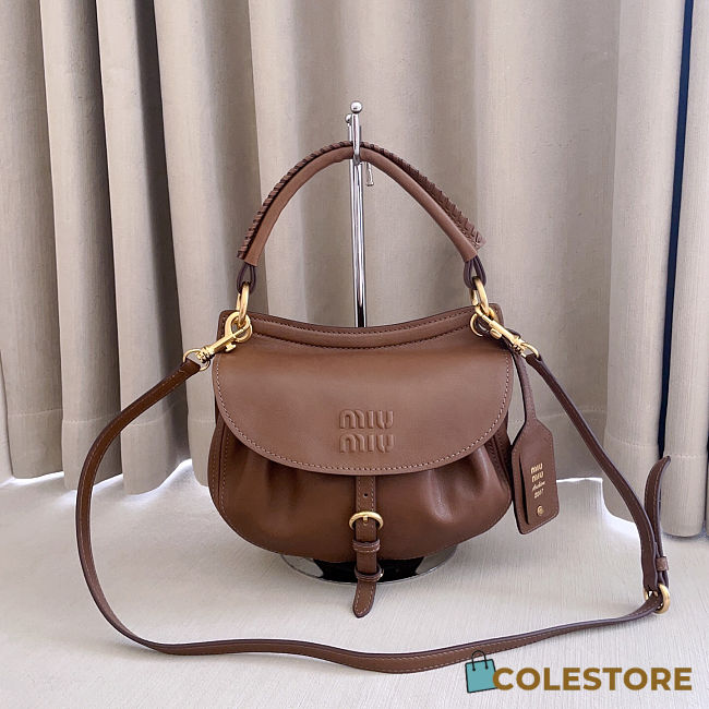 Colestore   Miu Miu Oak Rendez-vous Nappa Leather Bag 26 x 19 x 8 cm - 1