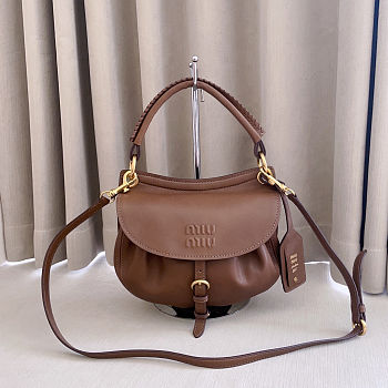 Colestore   Miu Miu Oak Rendez-vous Nappa Leather Bag 26 x 19 x 8 cm