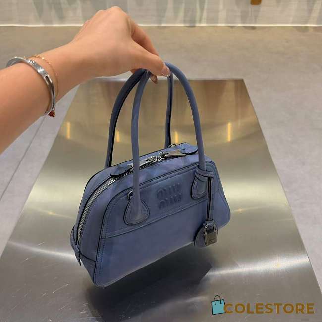 Colestore  Miu Miu Aviation Blue Vivant Nappa Leather Bag  32 x 17 x 9.5cm - 1