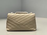 Colestore  Tory Burch Kira Chevron Small Convertible Shoulder Bag Desert Light Beige 25 x 15 x 8cm - 5