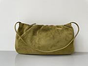 Colestore The Row XL Bourse Olive Suede Shoulder Bag 33 x 18cm - 2