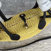 Colestore Celine Small Triomphe Beads Basket in natural sisal and black calfskin NATURAL / BLACK 11 x 18.5 x 10 CM - 6