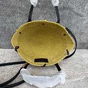 Colestore Celine Small Triomphe Beads Basket in natural sisal and black calfskin NATURAL / BLACK 11 x 18.5 x 10 CM - 4