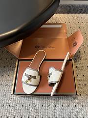 Colestore LORO PIANA Summer Charms Sandal in Cotton and Linen  Natural / Almond Tree - 6