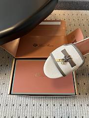 Colestore LORO PIANA Summer Charms Sandal in Cotton and Linen  Natural / Almond Tree - 5