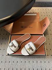 Colestore LORO PIANA Summer Charms Sandal in Cotton and Linen  Natural / Almond Tree - 3