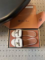 Colestore LORO PIANA Summer Charms Sandal in Cotton and Linen  Natural / Almond Tree - 2