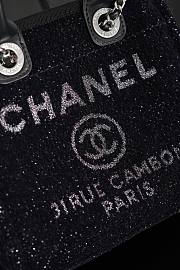 Colestore Chanel 26A Mini Deauville Tote Fabric/Leather Black 19.5 x 17 x 9cm - 5
