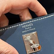 Colestore Hermes Kelly 25 Sellier in Box Leather Deep Blue, Palladium Hardware 25cm - 4