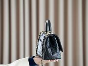 Colestore Chanel Mini Flap Bag with Top Handle   Grained Calfskin & Gold-Tone Metal  Black  19 x 13 x 9cm - 6