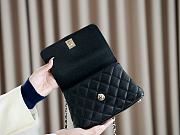 Colestore Chanel Mini Flap Bag with Top Handle   Grained Calfskin & Gold-Tone Metal  Black  19 x 13 x 9cm - 4