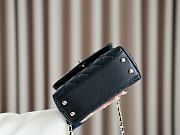 Colestore Chanel Mini Flap Bag with Top Handle   Grained Calfskin & Gold-Tone Metal  Black  19 x 13 x 9cm - 3