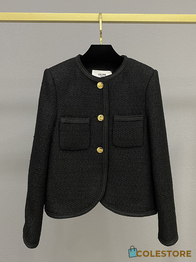 Colestore Celine Tweed Jacket Black  - 1