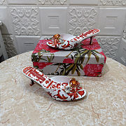 Colestore Dolce & Gabbana Majolica-print Brocade Keira mules with embroidery Multi-colored Keira shape - 3