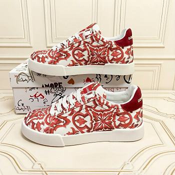 Colestore  Dolce & Gabbana Majolica-print canvas portofino sneakers  Multi-colored Portofino Light Strobel shape