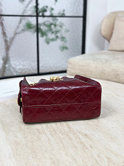 Colestore Chanel 25 Mini Handbag   Shiny Crumpled Calfskin & Gold-Tone Metal Burgundy 20 x 22 x 12.5cm - 3