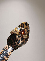 Colestore  Dolce & Gabbana Leopard-print satin mules with embellishments  - 3