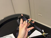 	 Colestore Prada Vernice Triangle Logo Flap Adjustable Strap Shoulder Bag Black 25x13cm - 6