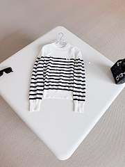 Colestore Dior Marinière Sweater Ecru and Navy Blue Cashmere Diamond Knit  - 1