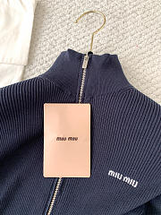 Colestore  Miu Miu Navy Cotton Cardigan  - 2